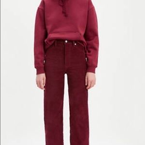 Levis ribcage straight ankle corduroy pants